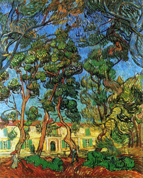 artist-vangogh:The Grounds of the Asylum, 1889, Vincent van GoghMedium: oil,canvas