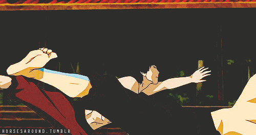 bendingyourbloodslut:  horsesaround:  LOK gifs coming  soon..  ofc Toph has still one foot on earth to see Aang and Zuko shirtless 