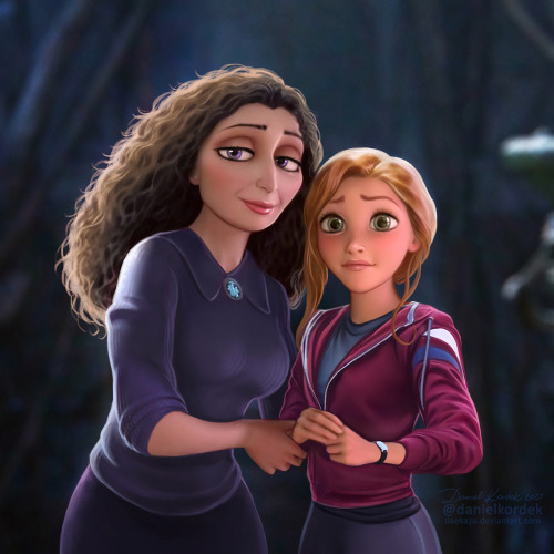  Agatha Harkness and Wanda Maximoff ❤️based on Mother Gothel and Rapunzel from “Tangled”