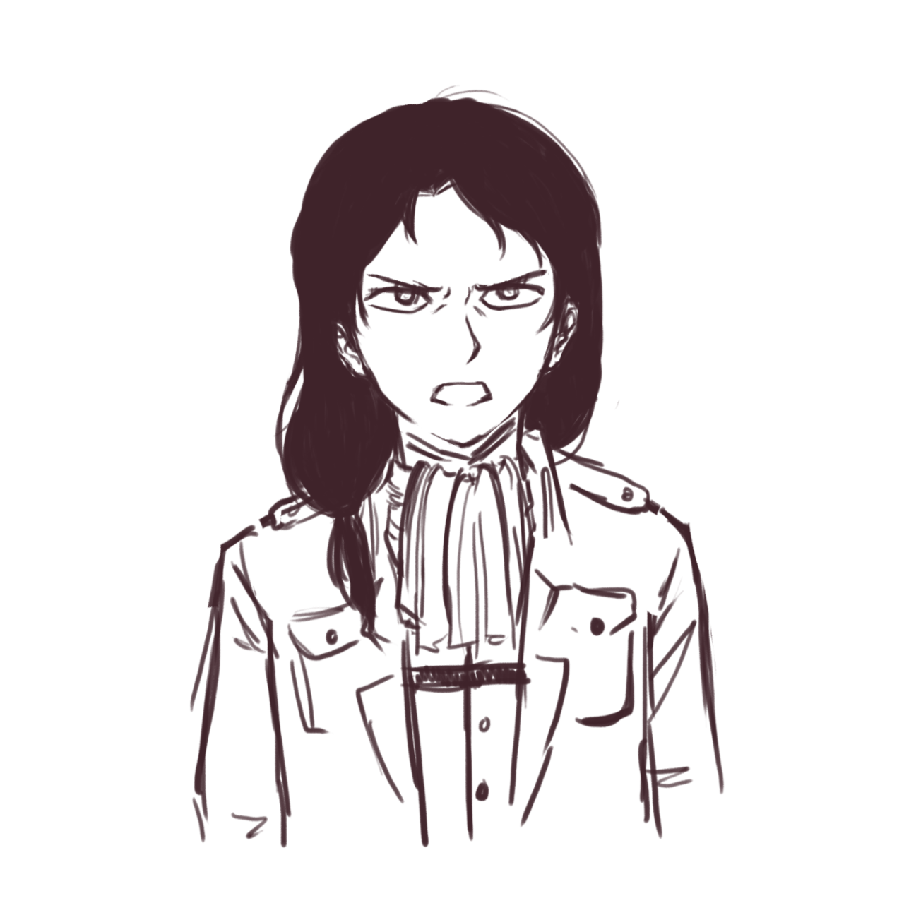 apetitan:  my random doodles of levi in different hairstyles lol (eren’s, erwin’s