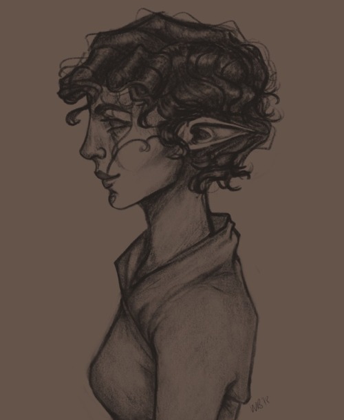 wrenbeedoodles: Finally getting the urge to doodle again. Here’s a sketchy of my Aura Lavellan