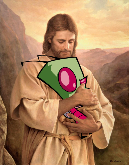 Can You Do Jesus Holding Invader Zim?