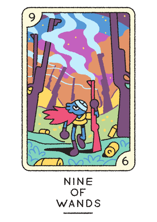 joe-sparrow:  Another tarot tuesday! This week it’s the Nine of Wands.The sequence