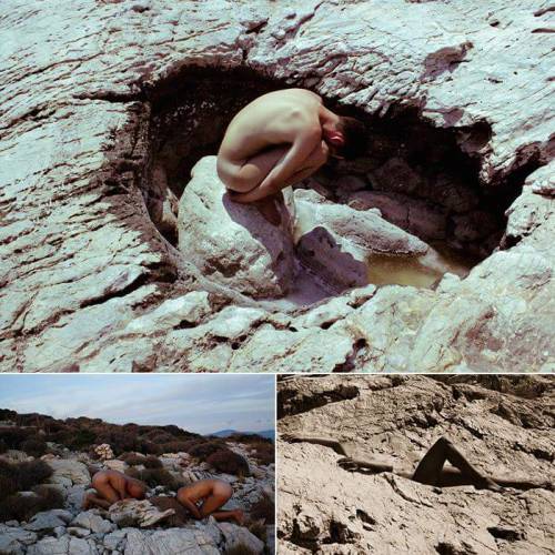 heliasdoulis: ❝through a sequence of evocative photographs depicting nude bodies amidst a rocky shor