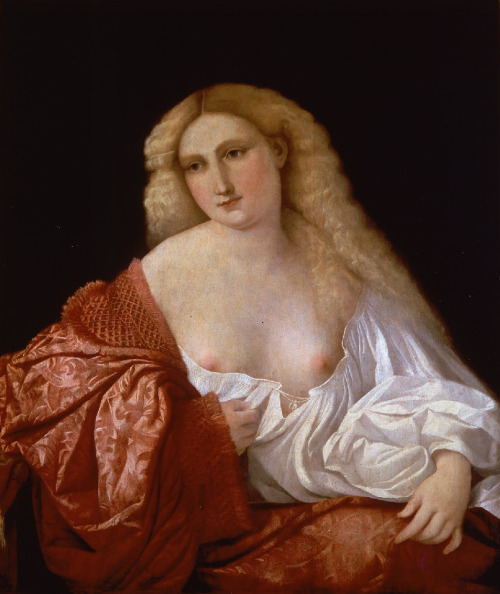 Jacopo Negretti called Palma the Elder, Portrait of a Woman know as Portrait of a Courtsesan 1520 / 