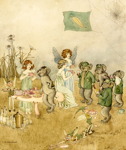 Works by Ida Rentoul Outhwaite, an Australian illustrator of children&rsquo;s books of fairies. 