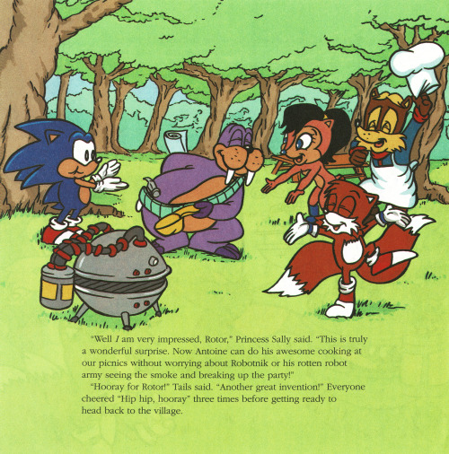 Great work Rotor!‘Sonic: The Secret Admirer’Golden Books, 1994