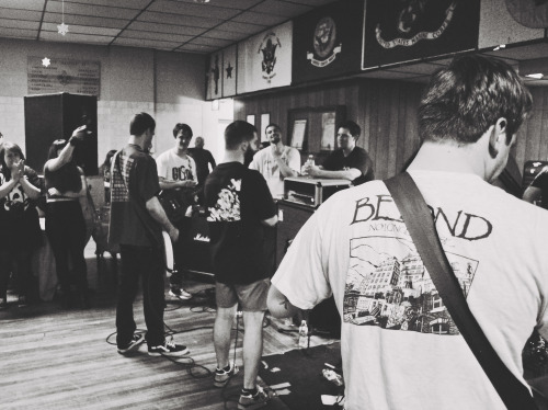 shannonadolt:  Stick Together setting up for their No More Second Chances record release show 4.26.14 