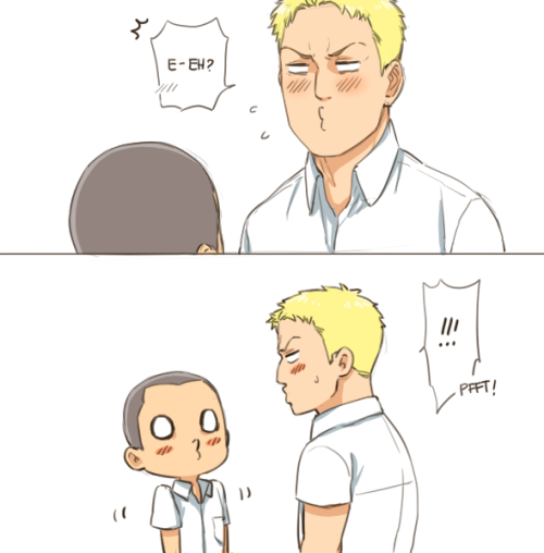 miyajimamizy:  Connie is so cute and Reiner likes smol cutie  Instagram