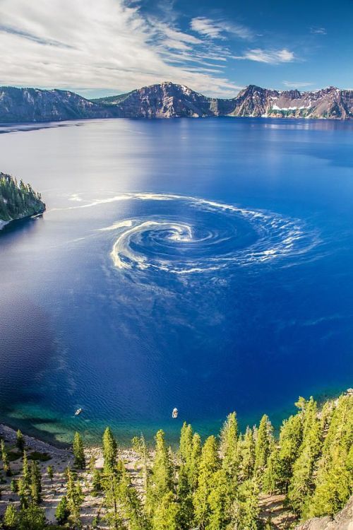 sixpenceee:  Giant Swirl At Crater Lake National porn pictures