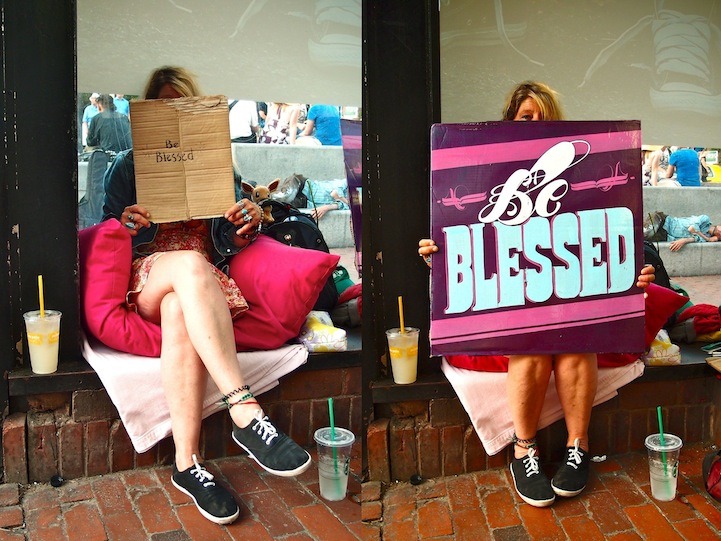 escapekit:  Signs for the Homeless  an art project started by artists Kenji Nakayama