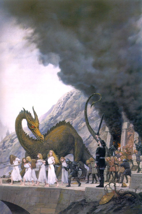 jrrtolkiennerd:Many depictions of Glaurung the Golden, first of the Urulóki, the fire-drakes of the 