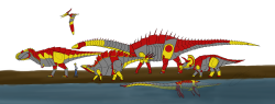 ink-in-hand:  From the very beginning I had all of the Dinobots to scale in regards to each other, as well as keeping a reference to a human who’s not quite six feet tall. So here they are all together, and a bonus Spike for size reference.  (now what