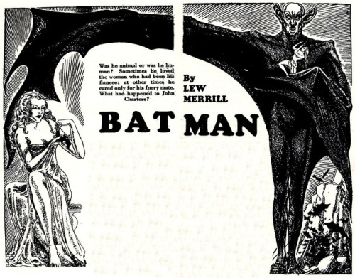 &lsquo;Bat Man&rsquo;, &ldquo;Spicy Mystery Stories&rdquo;, Feb. 1936Source