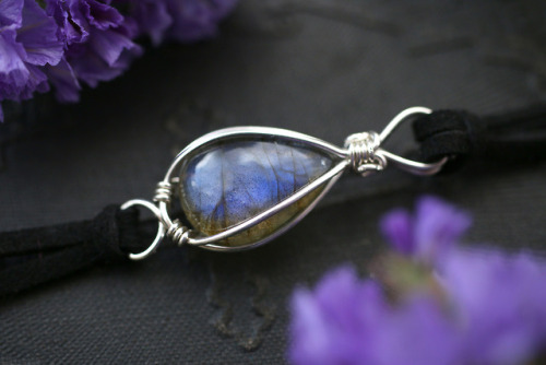These beautiful blue labradorite bracelets with sterling silver are available at my Etsy Shop - Sedn