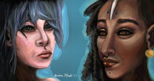 A small study of two characters from my art and fiction project Gotterdammerung.