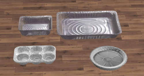 yourdorkbrains: TS3 &amp; TS4 Foil Pans4 Items Located in Plants, Miscellaneous Decor:Square Pan