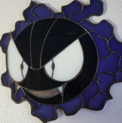 retrogamingblog:Ghost Pokemon Stained Glass made by StainedGlassGeek