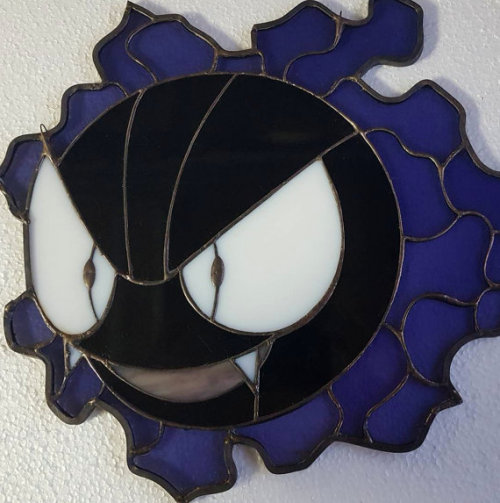 retrogamingblog:Ghost Pokemon Stained Glass made by StainedGlassGeek