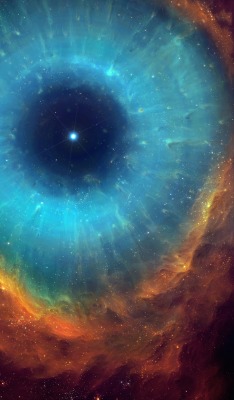 astronomicalwonders:  The Helix Nebula - NGC 7293 The Helix Nebula (NGC 7293) is a large planetary nebula located in the constellation Aquarius. The Helix Nebula’s estimated distance from earth is about 215 parsecs or 700 light-years. The Nebula has