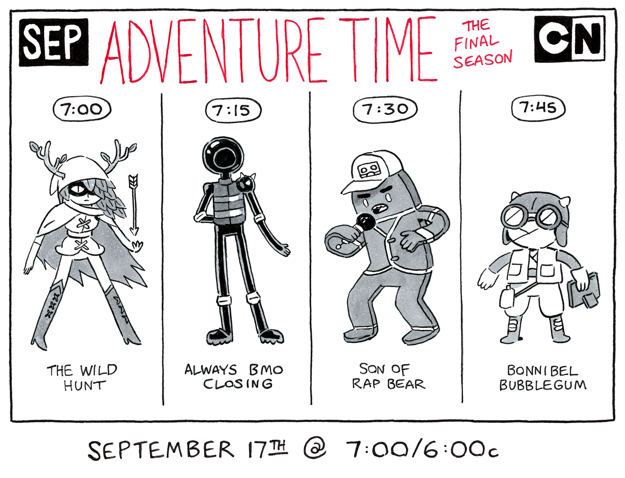 ADVENTURE TIME returns on Sunday, September 17th!Four NEW episodes premiering back-to-back