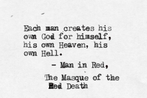 thevirtualtypewriter:From the movie The Masque of the Red Death, screenplay by Charles Beaumont and 