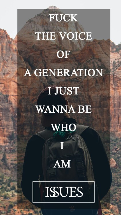 poppunklateatnight:  Issues //Personality Cut