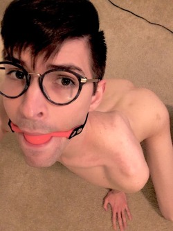 kinkytwinkyowen:  So, ball gags. Feel great, NOT an easy look to pull off. I look kinda silly but I like the feeling of it. Again, many thanks to the purchaser. I appreciate it so much!