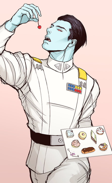 festeringsilence: I always feel that Thrawn and petite French cakes go together.This is supposed to 