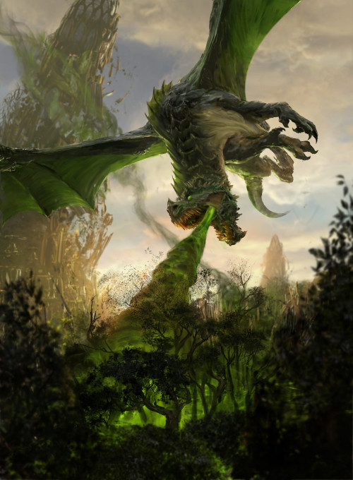  Magic the Gathering: “Green Dragon”Campbell Whitehttps://www.artstation.com/artwork/x