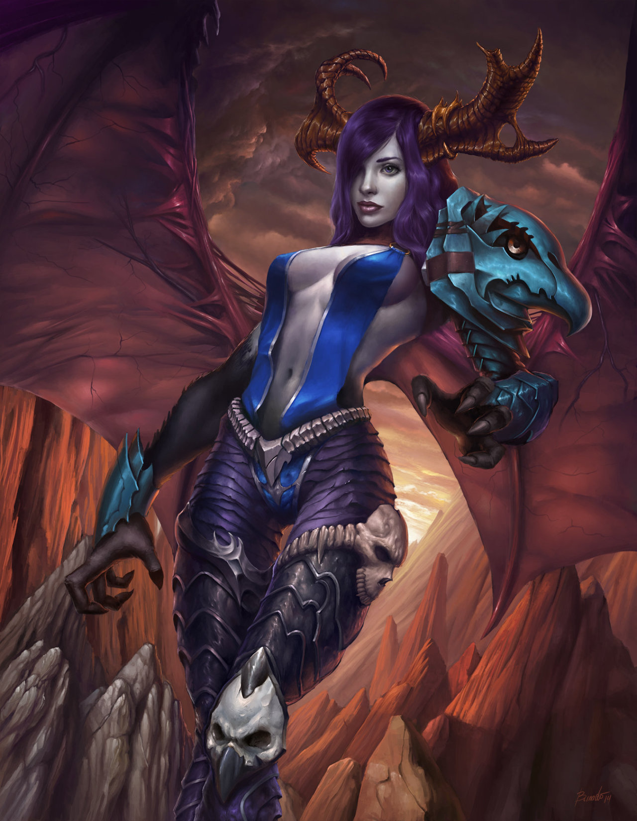 art-of-cg-girls:  Demonic harpy by Vladislav Nutfullin