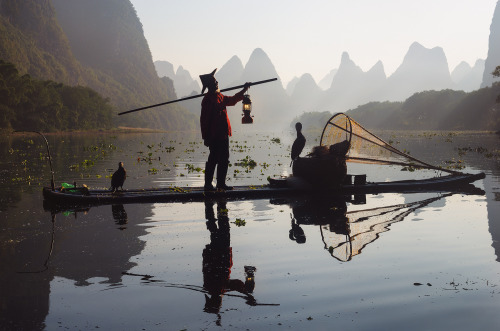 carmen-art:Cormorant fishermen (2), Guilin 2018