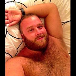 wikipatrick:  Bedtime for this cub, FLORIDA TOMORROW! #Beard #Cub #Hairy #Scruff #BearWeek365 #BearsCubsAndBeards #StockyBears