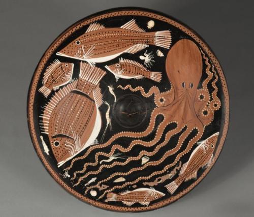 Paestan Fish-Plate, c. 340-330 BC, Cleveland Museum of Art: Greek and Roman ArtSize: Diameter: 38.3 