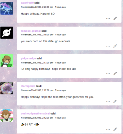 thank you so much sweeties i love you all ;o; &lt;333