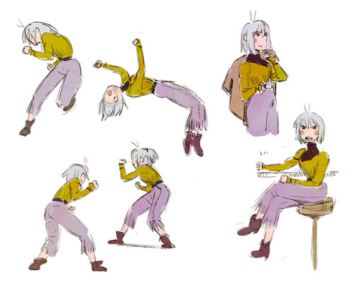 Hi everyone ! I wanted to practice fighting poses so some of them are from references (until the day