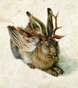 hierarchical-aestheticism:  A Wolpertinger by Albrecht Dürer (1509) The wolpertinger is a chimeric creature from Bavarian folklore, said to inhabit the alpine forests. 