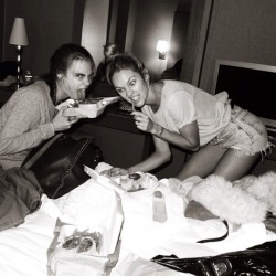 in-voguee:   unyouthy:  rookieriot:  urbanoutcasters:  the fact that they ate burritos and french fries the night before the victoria secret fashion show and looked that good…  the heck  cheat day  how can you not reblog this 