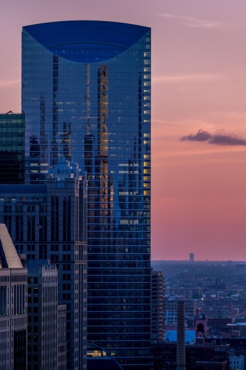 Sunset from the London House hotel, Chicago