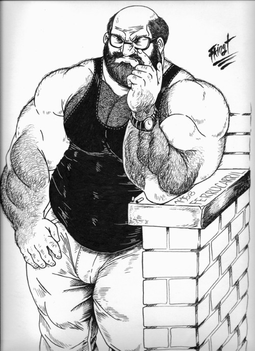 fkingt: hairy-bigbug:   BILF Scetches of the Day   @fkingt@mistershullick @zangiefmygayawakening   Wow thanks a lot 