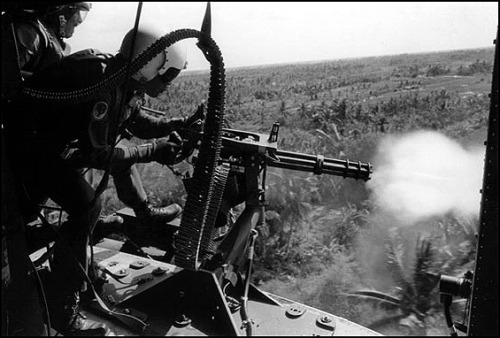 vietnamwarera:  Minigun firing 