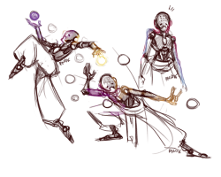 pomodoko:  Zenyatta studies. I’m not used to drawing bots, but he’s really cute. Bonus Genyatta: 