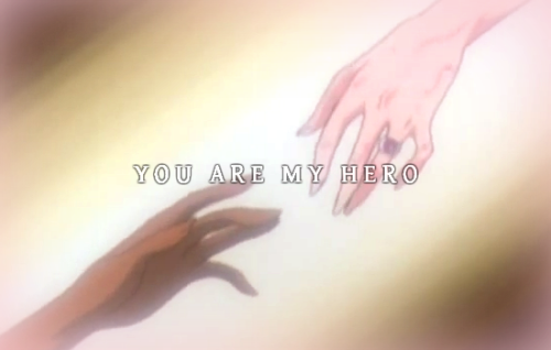 yuukisohma: Have you ever considered that maybe “hero” isn’t one thing that one person was supposed to be by themselves? That maybe in this story you are my hero and I’m your hero. That maybe it’s all of our responsibilities to be heroes for