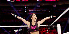 bellatwins-blog1:  AJ Lee on Raw 12/02/2013  I love how AJ just skipped off her loose, she is still the Divas Champion! Just please stop making here lose to these “Total Divas" 