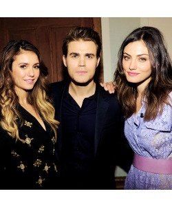  Paul Wesley &amp; Nina Dobrev &amp; Phoebe Tonkin attends The CW Network’s 2014 Upfront Backstage (May 15) 