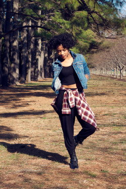 blackfashion:  Denim jacket: Abercrombie,