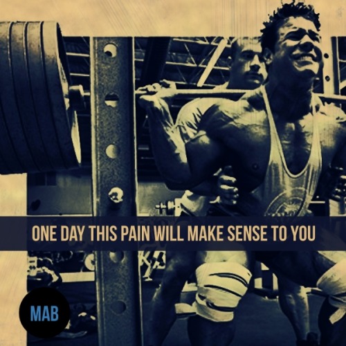 muscle-and-brawn:  “One day this pain will make sense to you.” 