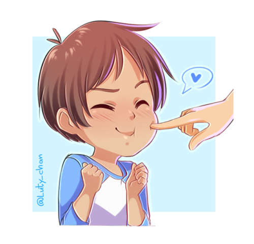 luty-chan:Touch the cheeks ❤️