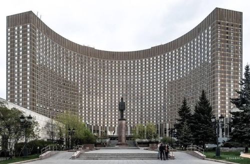 Hotel “Cosmos&quot;Moscow, Russia,built in 1979,Architect: A. Semenovich, T. Zaikin, O. Kakuba, V. S