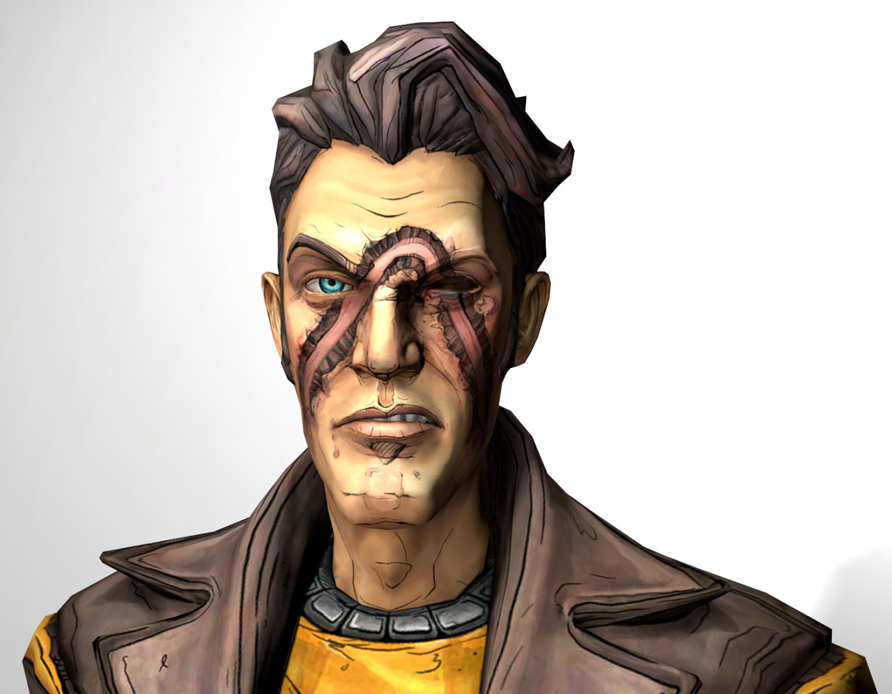 how did handsome jack face get messed up